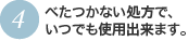 べたつかない処方で、いつでも使用出来ます